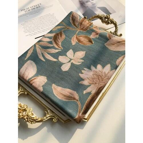 Printed Floral 100% A touch of gray and green ~ cashmere scarf women autumn and winter thin high-end long ring cashmere shawl