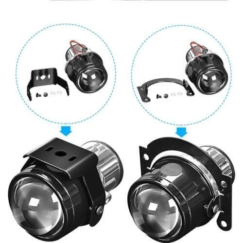2.5 inch HID Bi-xenon Fog Lights lamp Projector Lens Bifocal Driving Lamp Retrofit Motorcycle High Low Beam use H11 HID Led Bulb