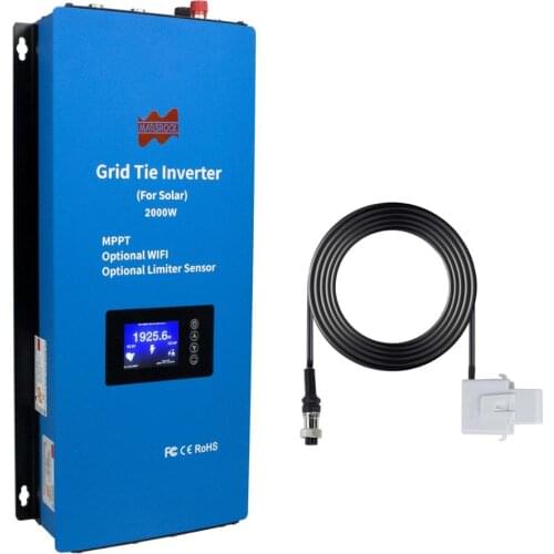 Mars Rock 2000W 48V 240V MPPT Two Phase Pure Sine WIFI Micro Mini Kit Wind Turbine Generator Limiter On Grid Tie Power Inverters