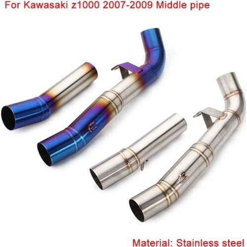 2007 2008 2009 For Kawasaki Z1000 Motorcycle Middle Pipe Right And Left Side Silencer System Link 51mm Exhaust Muffler Pipe
