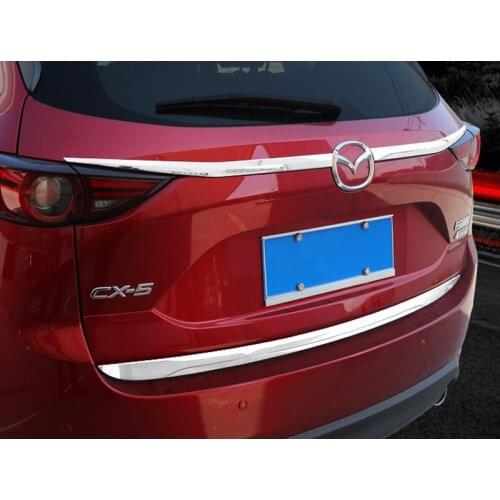 3PCS ABS Plastic Trunk Lid Cover Rear Door Moulding Trim Garnish For 2017 2018 2019 Mazda CX-5 CX5 CX 5 car accessories styling