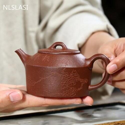 Authentic Yixing Handmade Tea Pot Purple Clay Teapot Raw Ore Beauty Kettle Chinese Teaware Tea Ceremony Customized 160ml