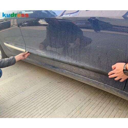 Side Door Trim For Tesla Model 3 2018 2019 2020 2021 Carbon Fiber Car Door Body Molding Strip Decorator Trim Styling Accessories