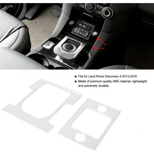 Large Gear Shift Panel Frame Chromed Trim Cover Fits for Land Rover Discovery 4 2013-2016 Chromed Texture car styling