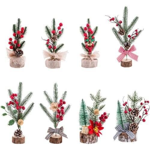 Burlap Tree Red Berry Christmas Stocking Gift For Families Ornamentsx Coffee Restaurant Counter Desk Home Office Decoration