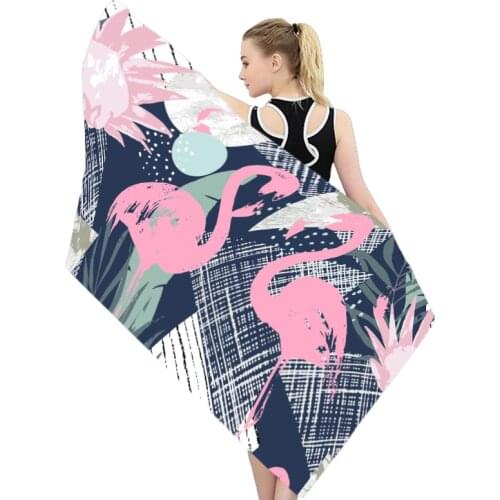 Sand Free quick dry beach towel Microfiber Bath Towels Beach cushion Swimming personalized Plant pattern Beach towels