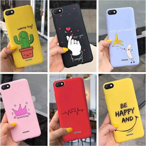 For Xiaomi Redmi 6A Case Cute Candy Painted Soft Silicone TPU Fundas Phone Cases For Xiaomi Redmi 6 A 6A A6 Redmi6 A Cover Coque