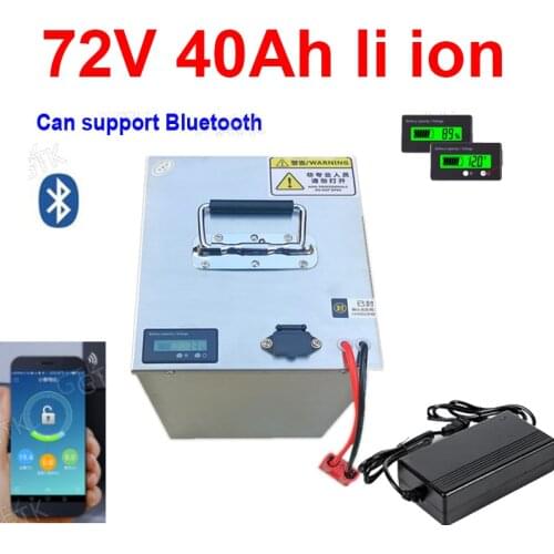GTK li ion 72v 40Ah lithium ion battery with bluetooth APP BMS for 3500w scooter motorcycle +5A charger