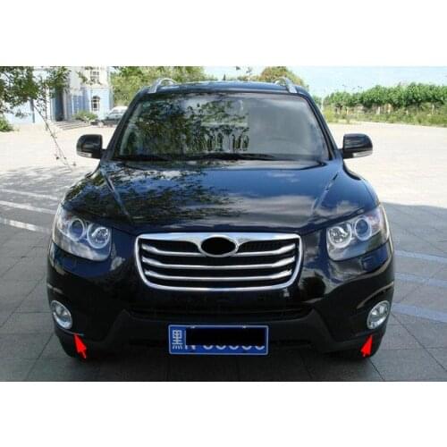 Chrome Front Fog light Lamp Cover Trim Car Styling Auto Accessories 2pcs case For Hyundai Santa Fe IX45 2010 2011