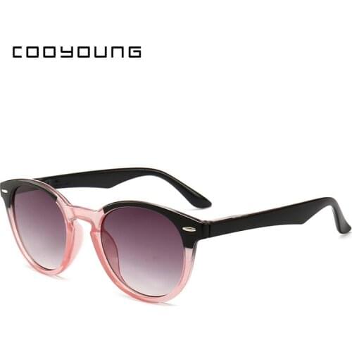 COOYOUNG Round Womens Sunglasses Gradient Lens Sun Reading Glasses Men Women Presbyopic Eyewear With Diopters +1.0 +1.5 +2.0
