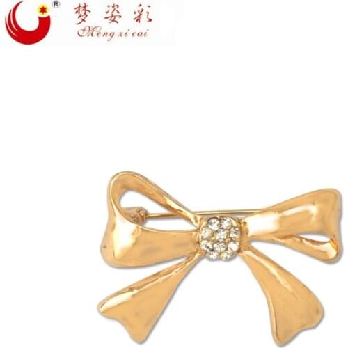 MZC Fashion Rhinestone Bow Tie Brooch for Womens Tie Brooches for Best Friends Suit Dress Channel Pin Broche Bulgaria Jewelry