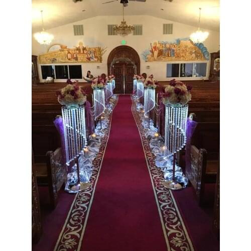 NEW fashion crystal wedding flower stand walkway decor wedding road lead table centerpieces event party decoration 110cm