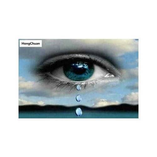 Tear eye full square round 5d diy diamond painting diamond mosaic crafts diamond embroidery rhinestone decoration gift