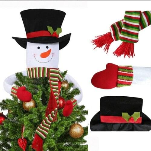 Christmas Snowman Top Decoration of Christmas Tree Topper New Year Party Ornaments For Home Hotel Market School High Quality