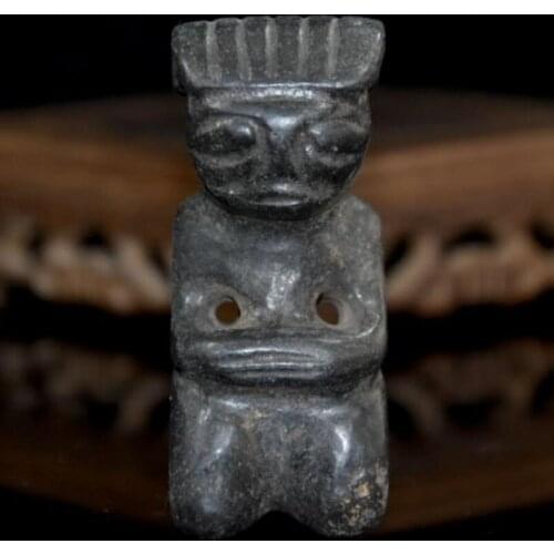 Hongshan culture archaize black iron meteorite Hongshan people statue