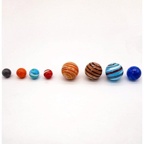 Custom handmade glass Marbles balls ornaments Solar System Planet Star design Home Desktop decor Creative Toys Gift for children