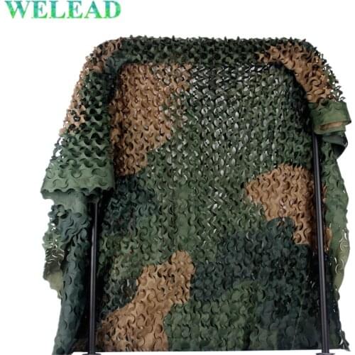 WELEAD Reinforced Woodland 3-colors Camouflage Nets Military for Hunting Army Camo Netting Garden Shade Hiding Mesh Army Party