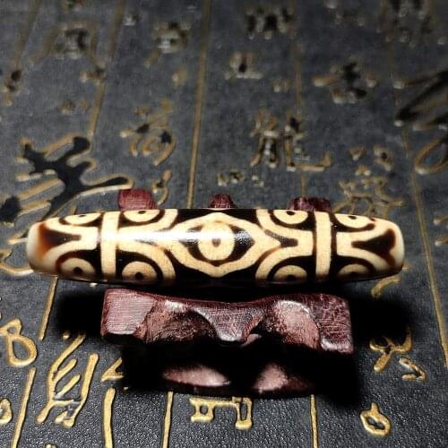 Tibet Feng Shui 15 Eyes Totem DZI Beads 14*66mm Agate Beads Men&women`s Amulet Necklace High-end Jewelry DIY