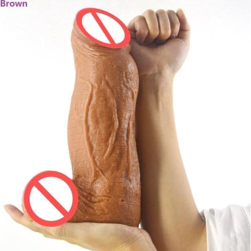 Thick 8 CM Huge Realistic Dildo Giant Artificial Penis Vagina Plug G Spot Stimulate Female Masturbation Sex Toy