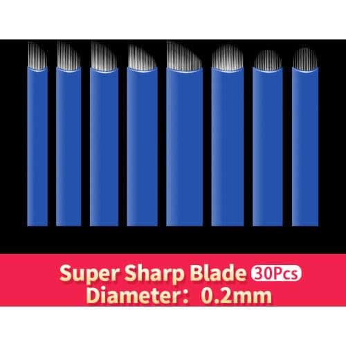 50Pcs 12 14 16 18 21 Pin U Shape Tattoo Needles Permanent Makeup Eyebrow Embroidery Blade For 3D Microblading Manual Tattoo Pen