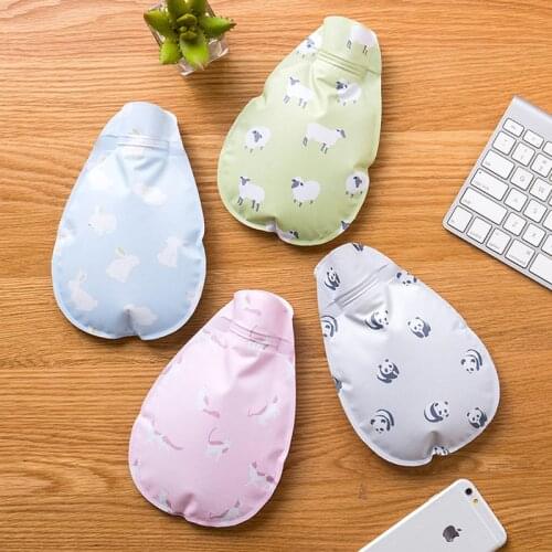 1Pcs Cartoon Cloth Hot Water Bottle Filled Water Explosion-proof Hand Sheep Cat Rabbit Hot Water Bottle Warming Tools HG0399