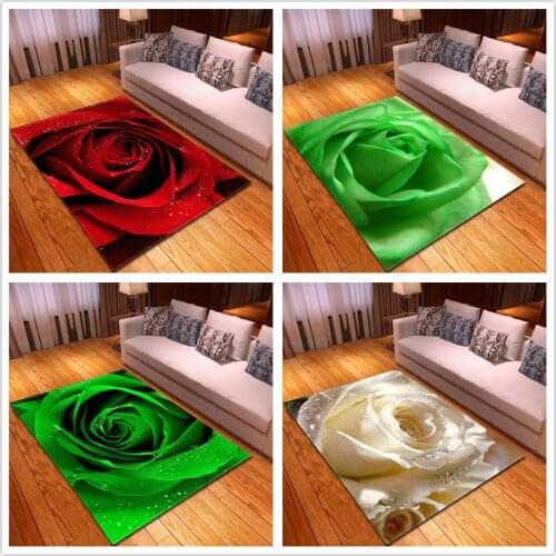 8 styles Rose Flowers Large Carpet Soft Flannel Wedding Rugs Romantic Valentines Day Home Decor Carpets For Living Room Bedroom