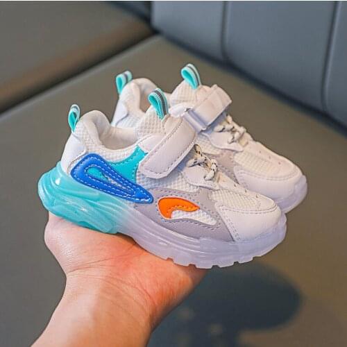 New Spring 2021 Kids Shoes Breathable Boys Girls Sport Shoes Children Casual Sneakers Baby Running Shoes Mesh Canvas Shoes