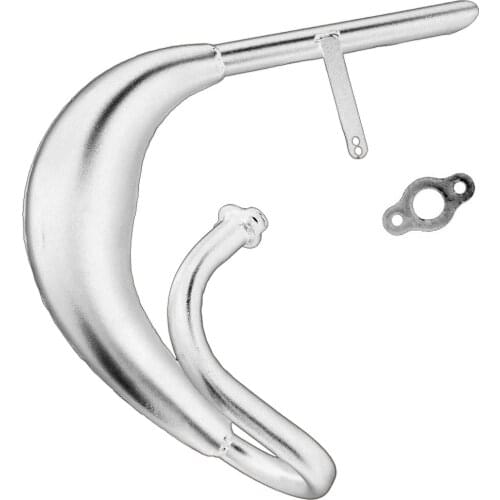 Fatty Belly Pipe Exhaust Muffler Silver Fit For 50cc 80cc Bike Gas Engine Motor Parts