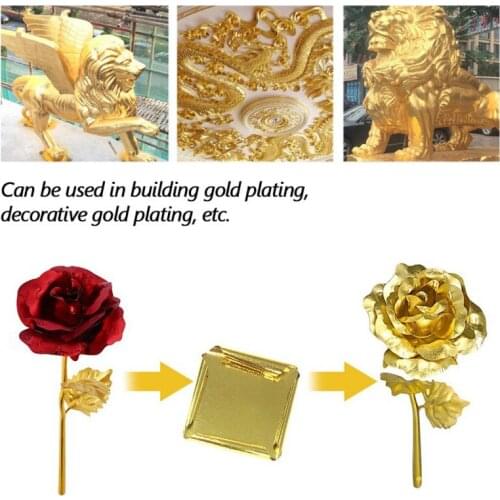Hot Edible 24K 10 Pcs Gold Leaf Sheets 8*8Cm Pure Genuine Facial Edible Gold Leaf For Cooking Cakes & Chocolates Decoration