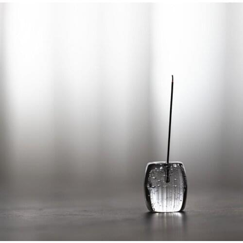 Crystal Incense Burner Nordic Calming Aroma Base Storage Support Portable Travelling Accessories Home Office Aesthetic Decor