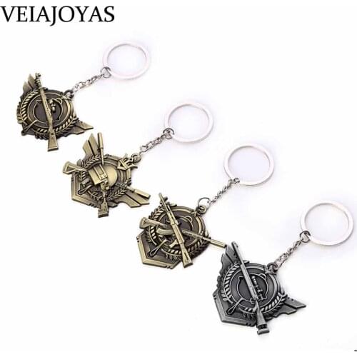 Game PUBG Vintage Keychains Pan Helmet Playerunknowns Battlegrounds Cosplay Props Alloy Armor Bronze Keyring Keychain Chaveiro