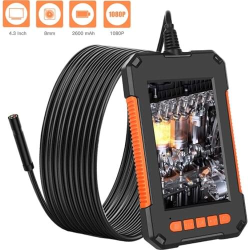 Endoscope Camera 1080P HD 4.3'' Screen Professional Inspection Camera Handheld Inspection Camera with 8 LED IP67 Waterproof