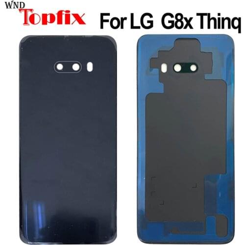 For lg g8x thinq Battery Cover Case Rear panel Replacement 6.4" For lg g8x thinq back glass LMG850EMW battery cover With Lens