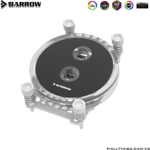 Barrow CPU Water Block use for AMD RYZEN AM3 AM3+ AM4 Socket Acrylic + Copper Radiator Block + RGB Light Support connect AURA
