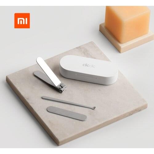 Xiaomi Mijia Stainless Steel Nail Clippers set With Anti-splash cover Trimmer Pedicure Care Nail Clippers Professional File