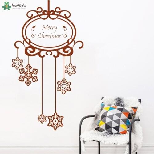 YOYOYU Wall Decal Merry Christmas Stars Pattern Wall Sticker Livingroom Design Decoration Accessories Home Decor Festival CT605