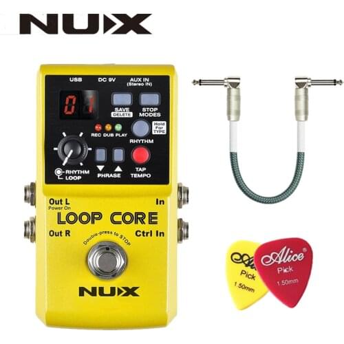 NUX Loop Core, Guitar Effect Pedal, Looper, 6 Hours Recording Time, 99 User Memories, Drum Patterns with TAP Tempo with gift