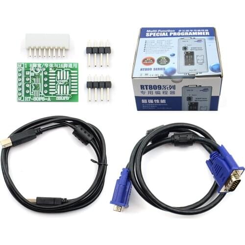 Original Upmely RT809F Serial ISP Programmer VGA LCD with RT-SOP8-A Simple Adapter Universal Smart Chips Programming Calculator