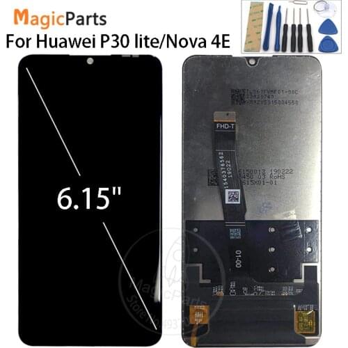 Original 6.15" for Huawei P30 Lite/ Nova 4E LCD Display Touch Screen Digitizer Assembly LCD Display P30 Lite Repair Parts