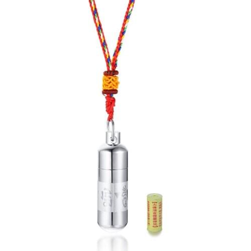 Shurangama Mantra Buddhist Scriptures Necklace Spinner Cylinder Pendant for Men Woman Prayer Amulet Religious Jewelry