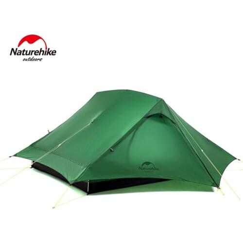 Naturehike 2 Man Camping Tent Ultralight 20D Nylon Waterproof Pyramid Tent Lightweight 1.5KG 2 Person Tents