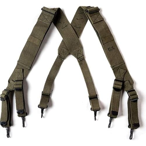 WWII WW2 KOREAN WAR VIETNAM US ARMY M1945 SUSPENDER X STRAP OUTDOOR