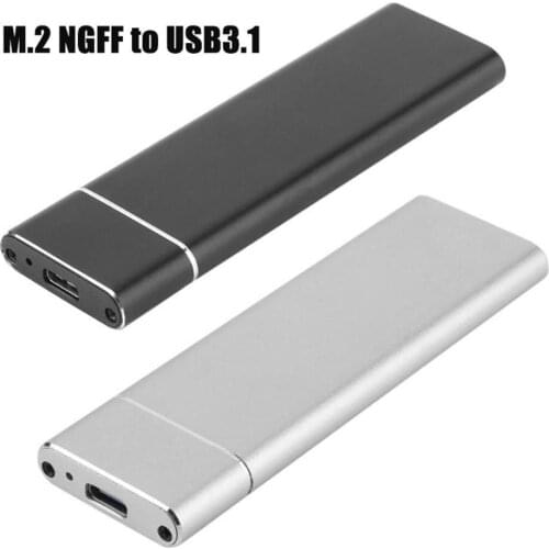 Portable Aluminum Alloy SSD M.2 NGFF to USB 3.1 High Speed Mobile Hard Disk Case