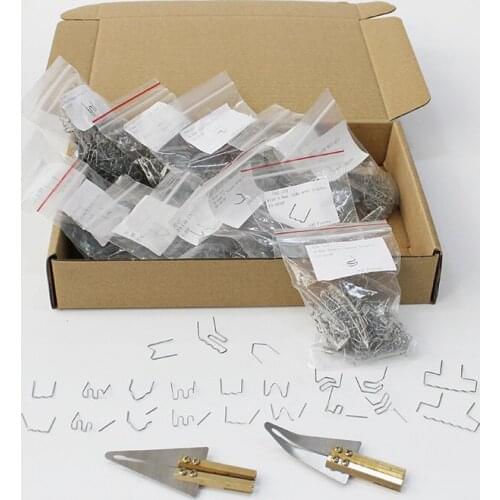 Pre cut hot stapler staples 0.6mm 0.8mm flat wave inside corner outside corner slot curved w v m plastic repair system bumper