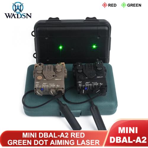WADSN Softair Mini DBAL-A2 Red Green Dot Aiming Laser Sight Hunting Airsoft Weapon Light without White Light IR Laser Function