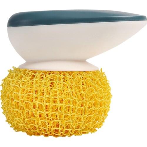 Detachable Kitchen Pot Brush Cleaning Ball with Handle Household Kitchen Gadget Cleaner Brush