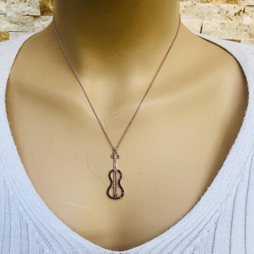 Violin 925 Silver Necklace
