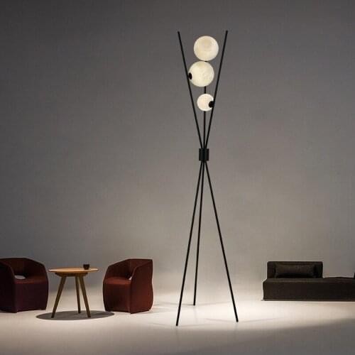 Modern Led Tripod Floor Lamp PLD 3D Moon Lamp Stand Lamp Lights for Living Room Decoration Personality Bedroom Standing Lamps