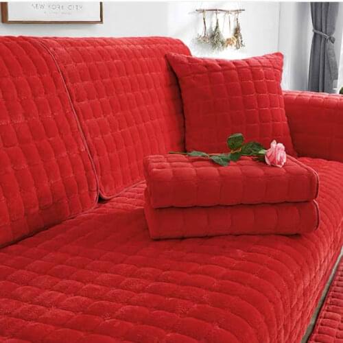 Hot-selling universal home sofa cover winter cotton plush non-slip sofa cushion, all-inclusive thick warm sofa cushion