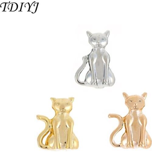 TDIYJ Jewelry 6Pcs Fashion Animal Keeper Cute Cat Keeper Charms for Mesh Keeper Bracelet for Women Jewelry